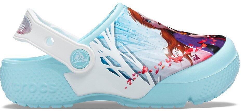Klapki Crocs dla dzieci Fl Ol Disney Frozen 2 Clog błękitne 206167 4O9 2/2