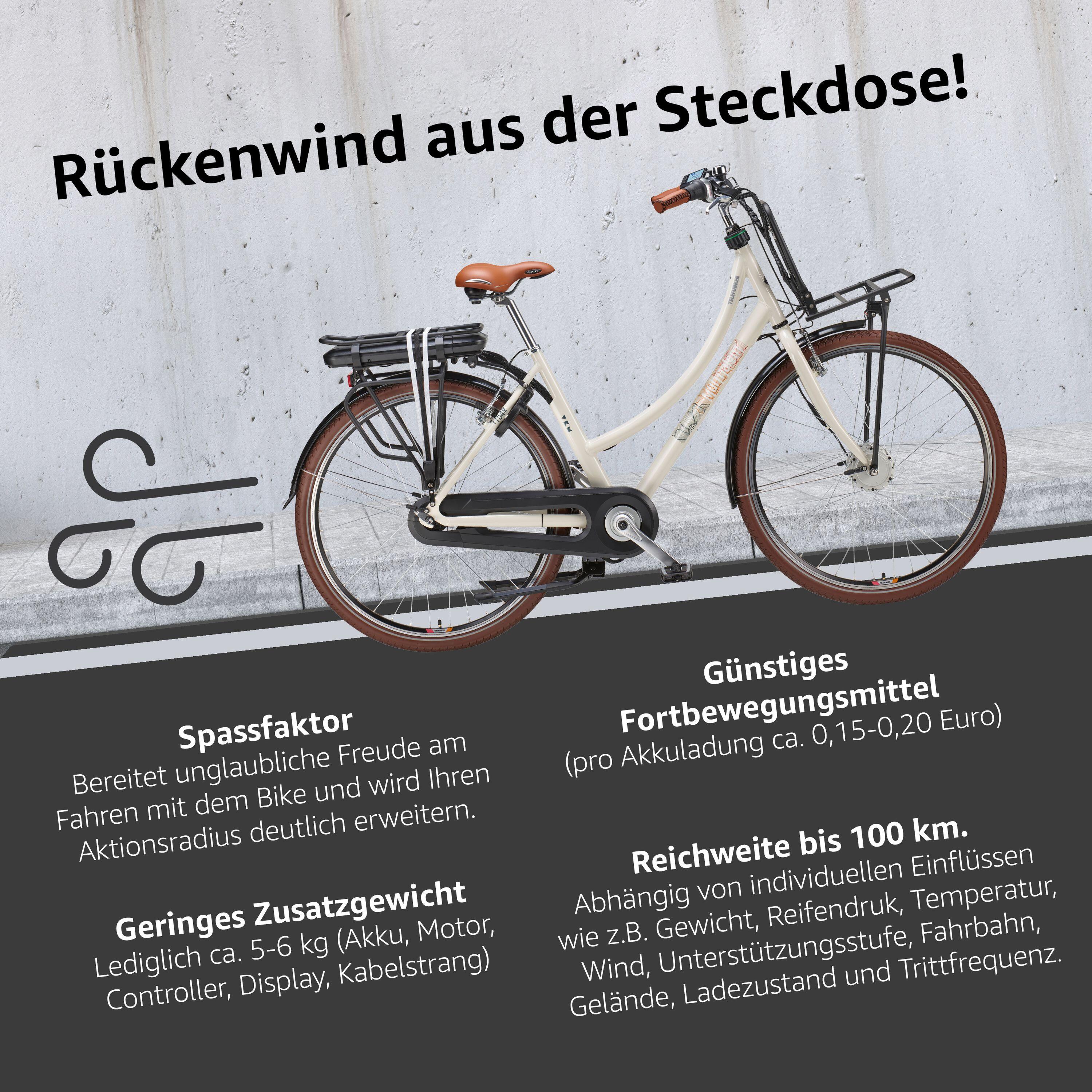 E-Bike RT540 28 Zoll 7-Gang Pedelec City Retro Elektrofahrrad Rücktrittbremse 7/7
