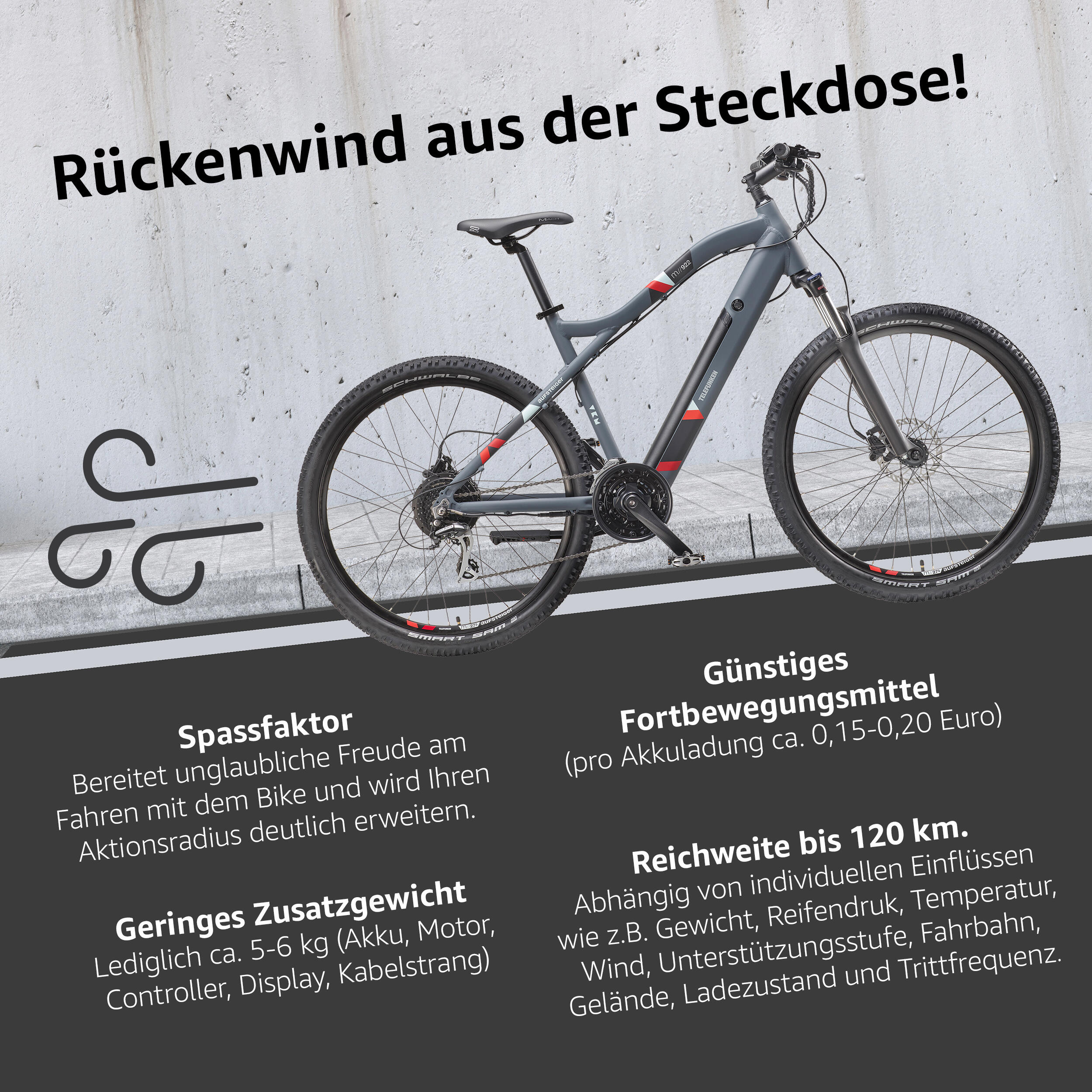 E-Bike M922 27,5 Zoll 24-Gang Pedelec Mountainbike E-MTB Elektrofahrrad Hardtail 6/7