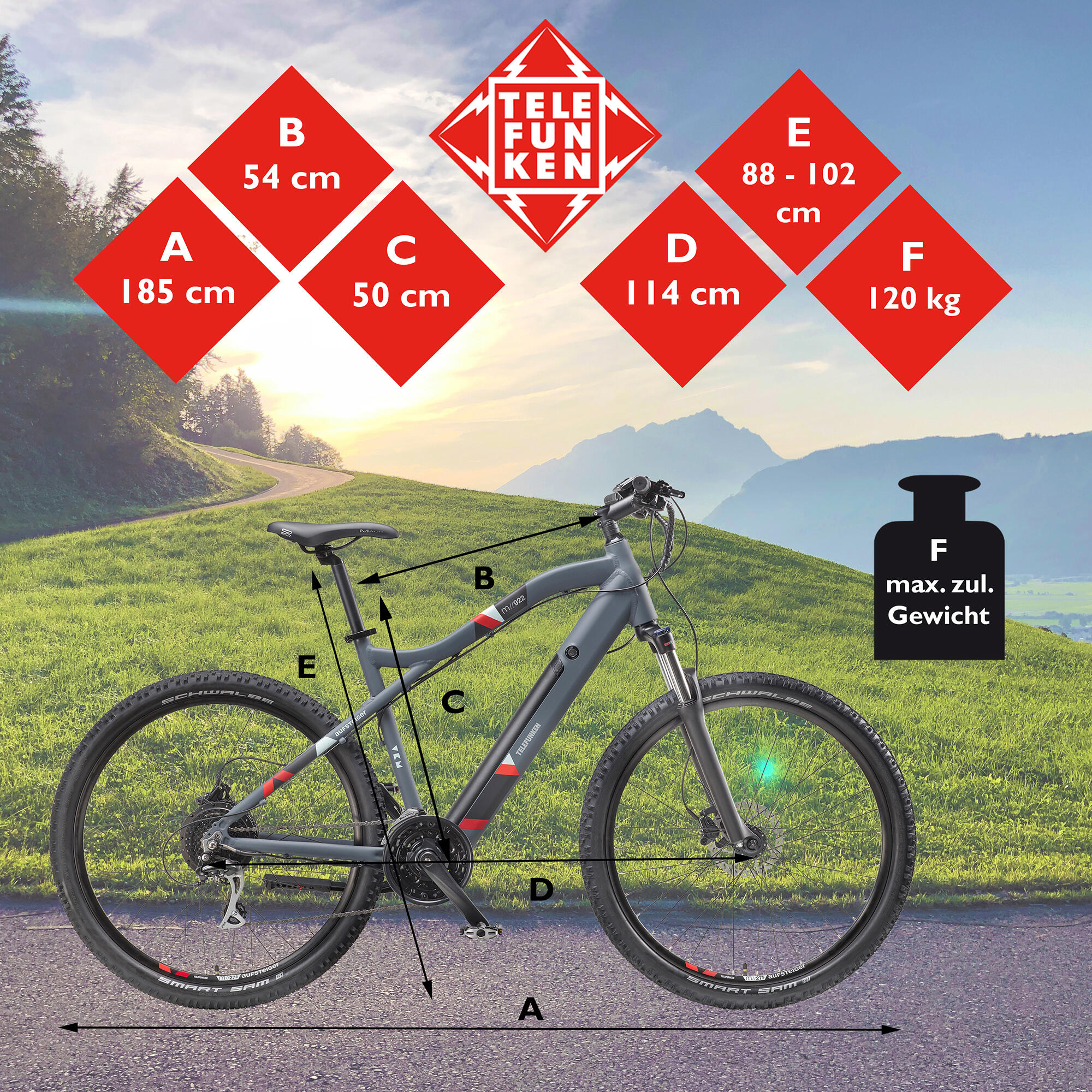 E-Bike M922 27,5 Zoll 24-Gang Pedelec Mountainbike E-MTB Elektrofahrrad Hardtail 7/7