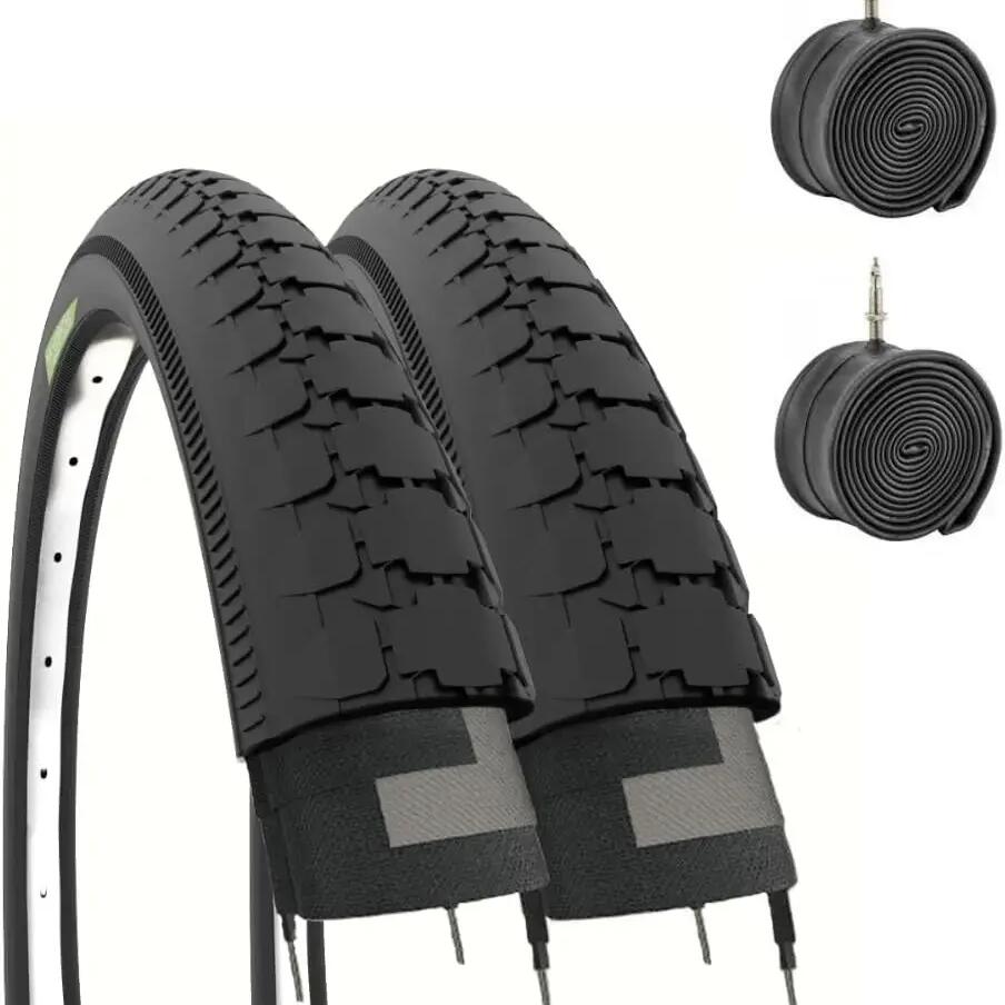 2 tires 26x2x1 3/4 (54-571) + inner tubes, black tires 26 x 2 x 1 3/4 adult EV