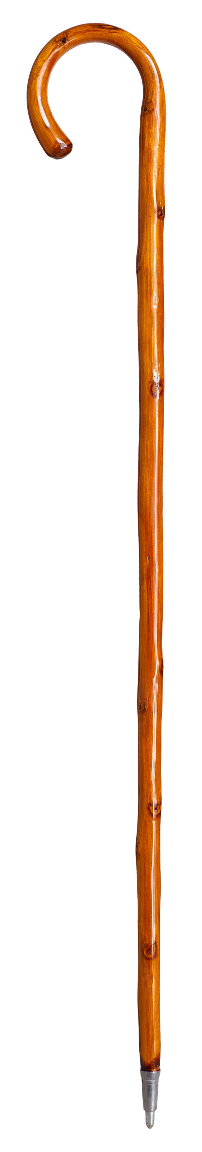 Bastão de caminhada com curva em madeira de castanheiro altura 92cm 3/3