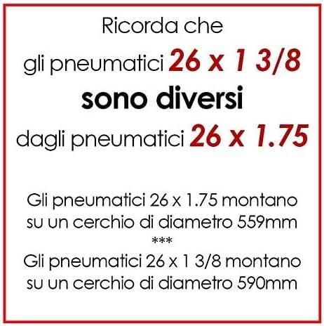 Coperone 26x1 3/8 (37-590) pneumatico bici tassellato mtb 16 x 1.75 bimbo EV 2/7