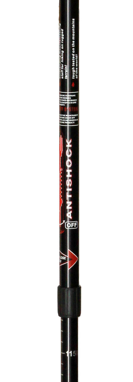 Trekkingstock Aluminium ausziehbar schwarz 65-135cm 4/6