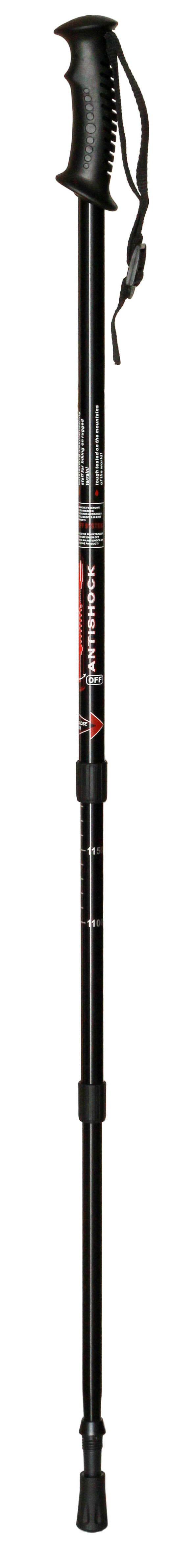 Trekkingstock Aluminium ausziehbar schwarz 65-135cm 2/6