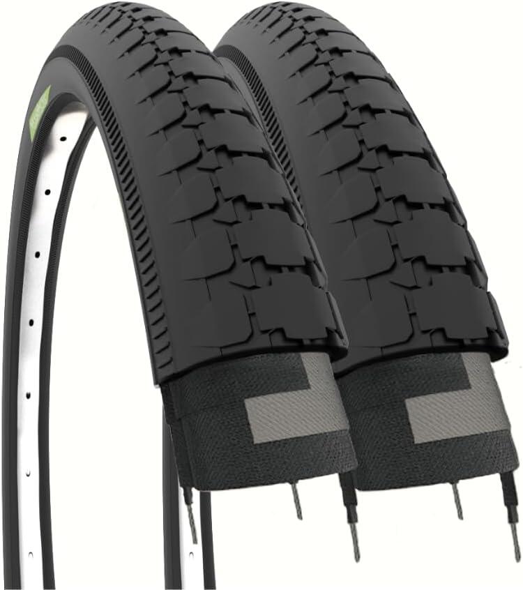 ECOVELO 2 copertoni 26x2x1 3/4 (54-571) pnaumatici neri 26 x 2 x 1 3/4 adulto EV