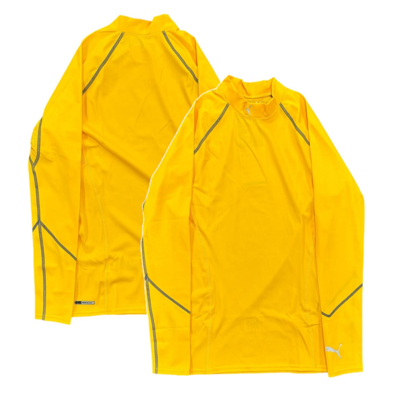 Puma Men's Baselayer Yellow Sports Long Sleeve 1/3