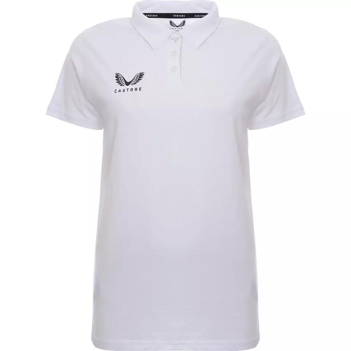 Castore Kid's Sports Polo Shirt Logo White Short Sleeve 2/3
