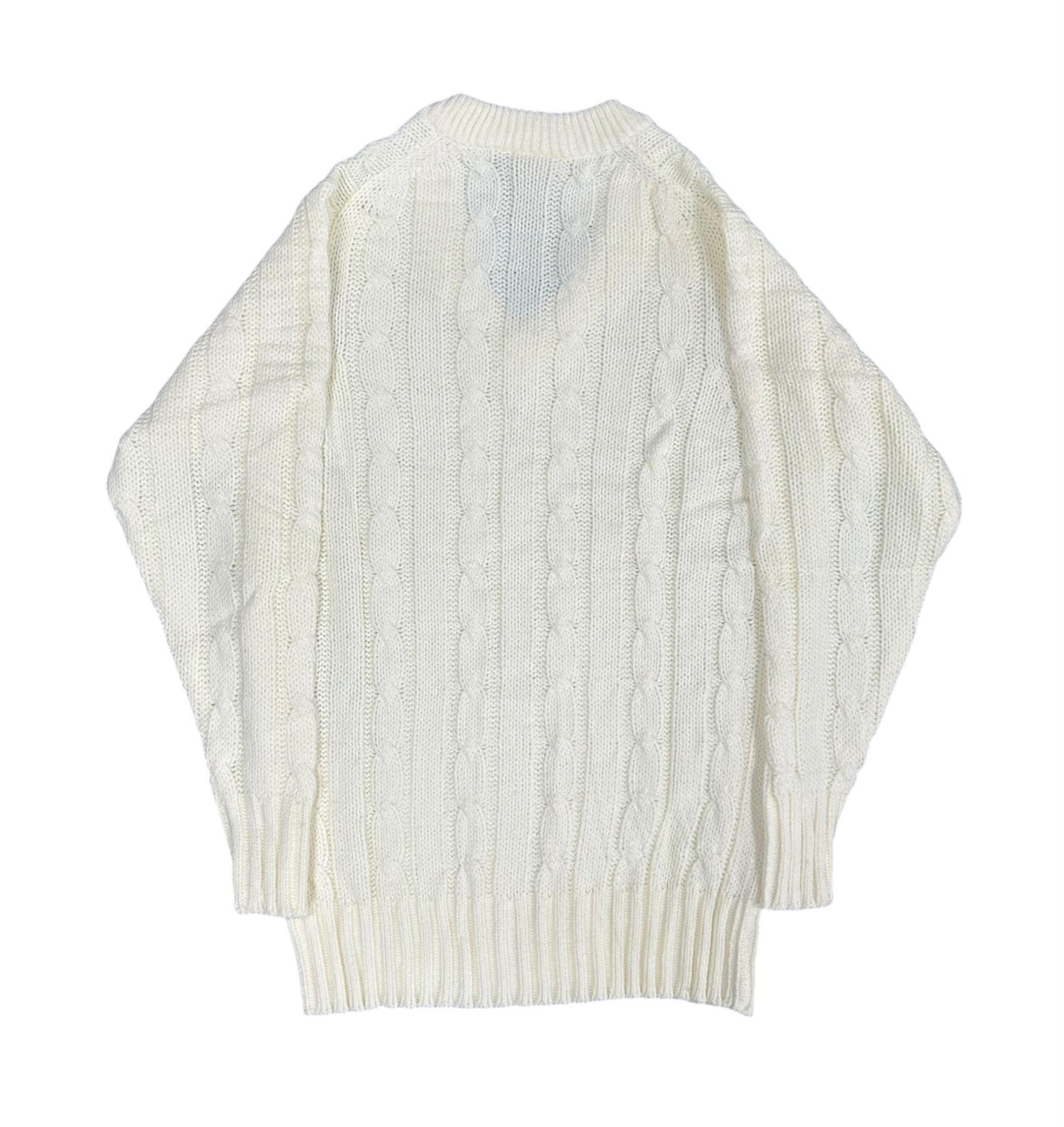 Readers Kid's Cricket Jumper Whites Knitted Top Long Sleeve 3/3