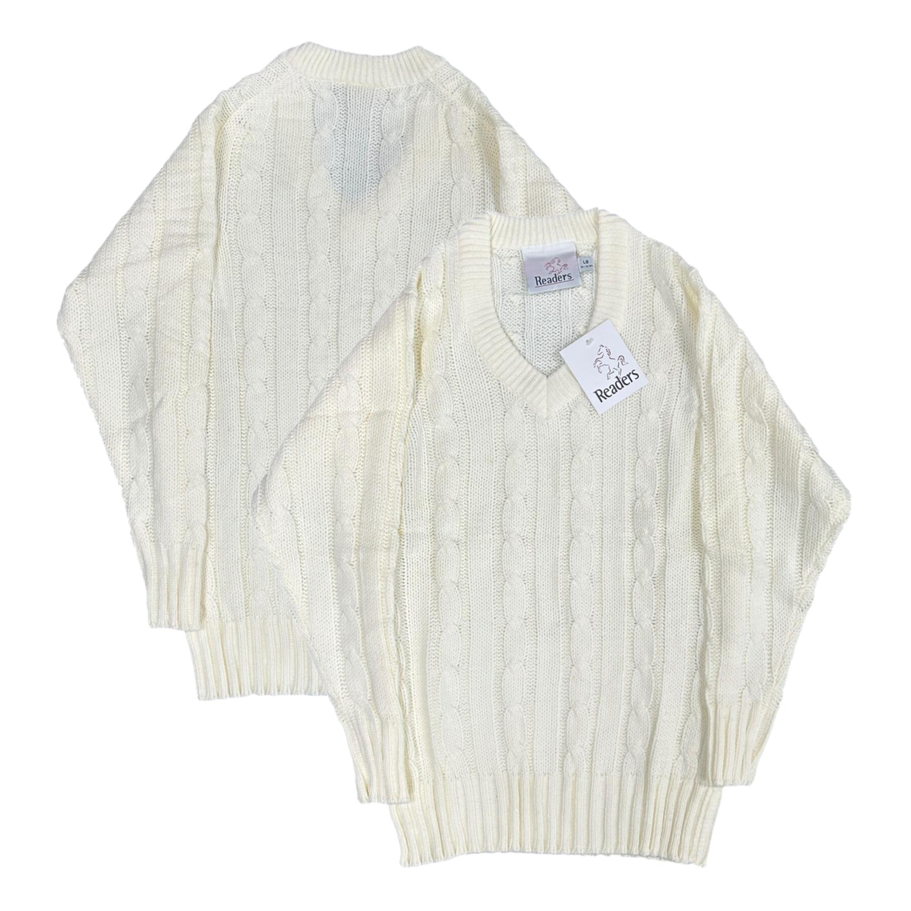 READERS Readers Kid's Cricket Jumper Whites Knitted Top Long Sleeve