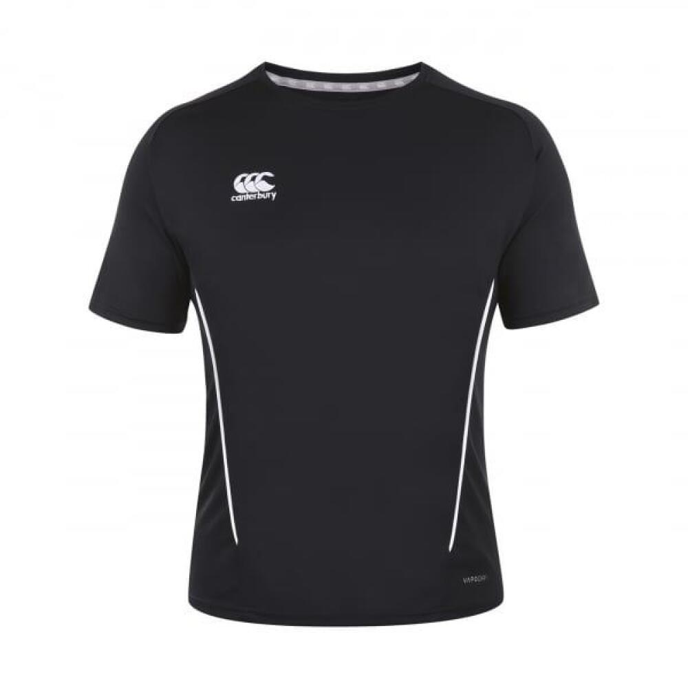 Canterbury Men's Sports T-Shirt Black Poly Short Sleeve 2/3