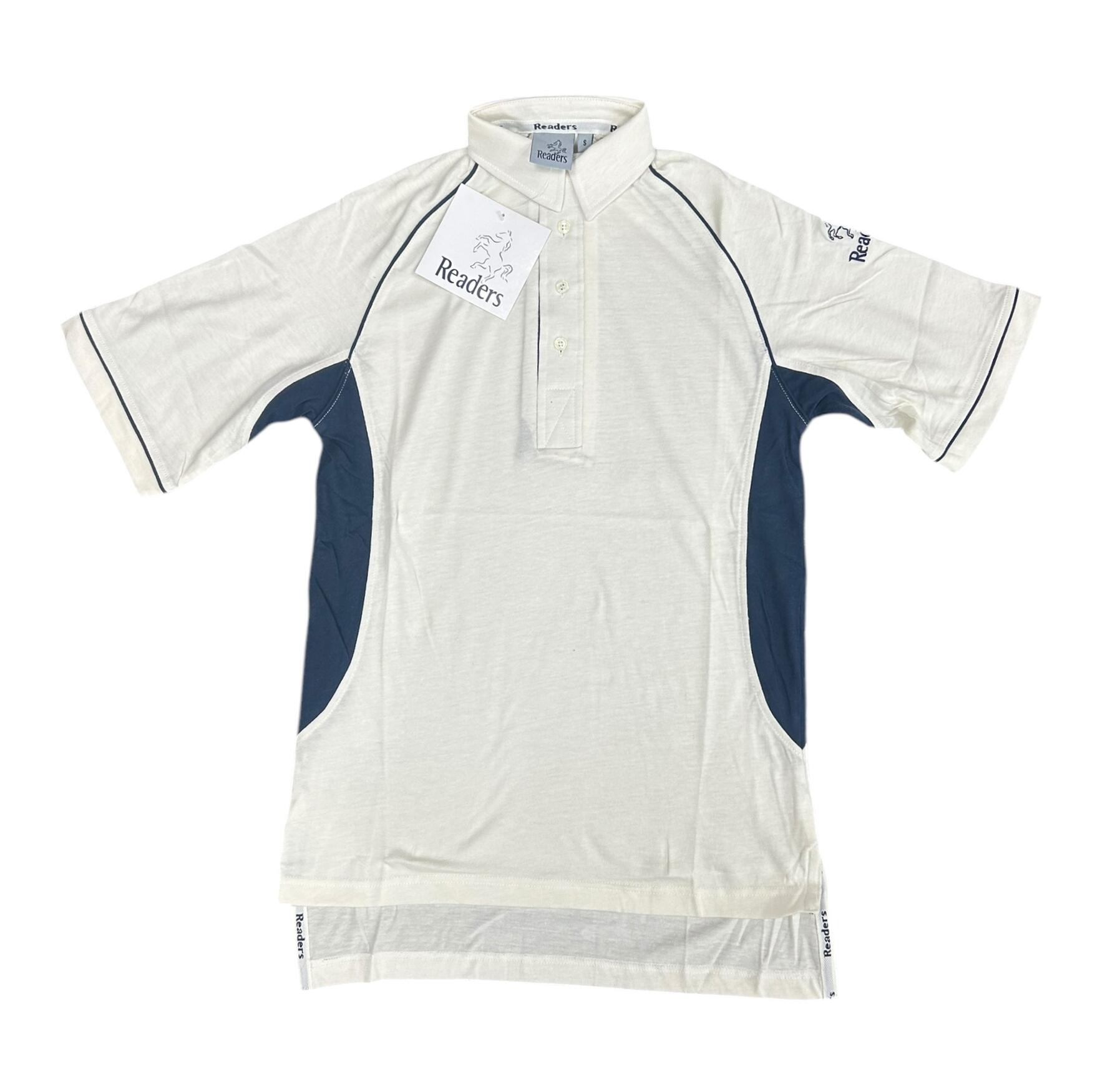 Readers Kid's Cricket Shirt Premier Whites Polo Shirt Top 2/3