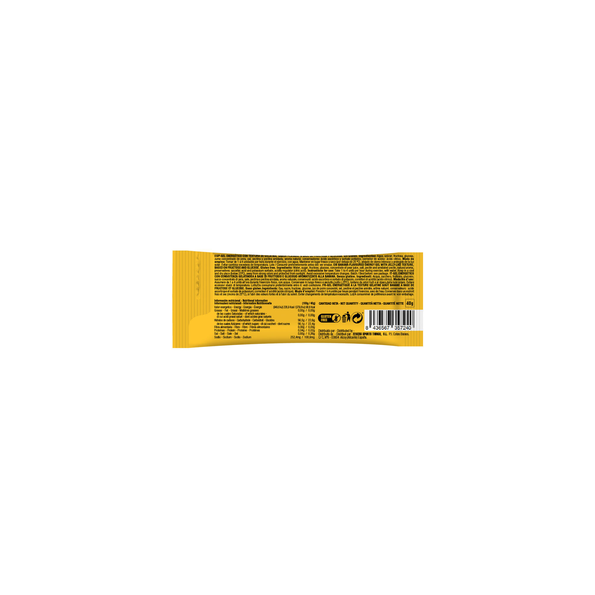 226ERS - HYDRAJELLY 40 g - Gel energético de sabores -  Sabor: Plátano 3/8