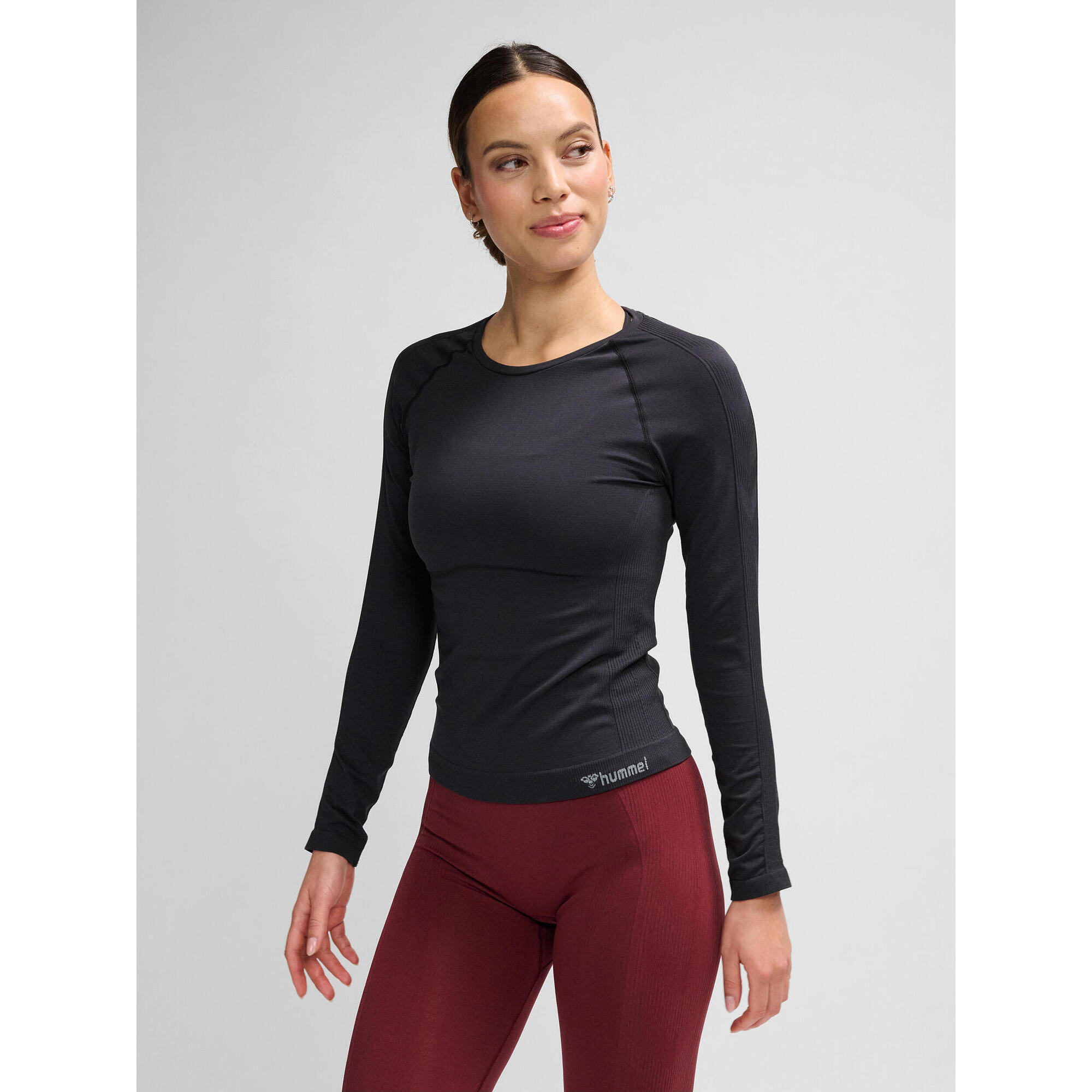 Hummel - Enfiler T-shirt Hmlclea Femme Hummel - T-shirt Manches Longues - Noir - S - Decathlon