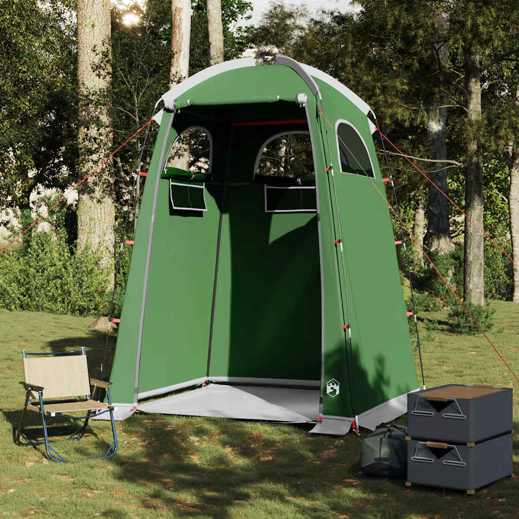 Vidaxl tente de douche imperméable verte pour le camping 3/4