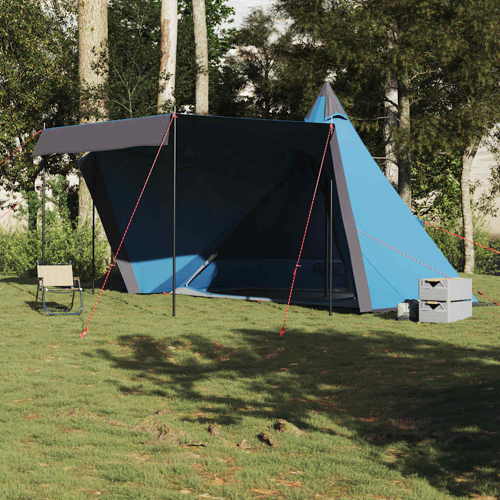 VidaXL Tenda Tipi 6 Posti impermeabile blu 3/4