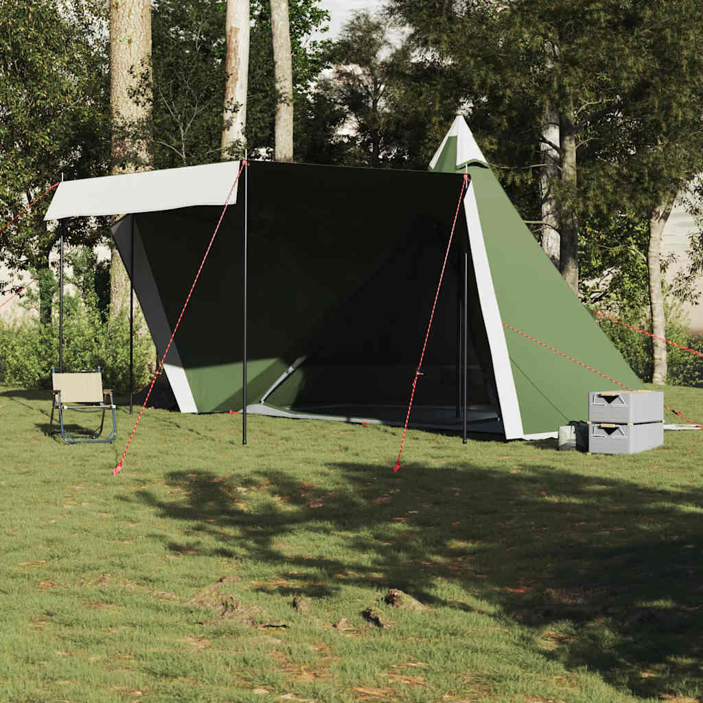 Tenda Tipi VidaXL 6 Persone Impermeabile Verde 3/4