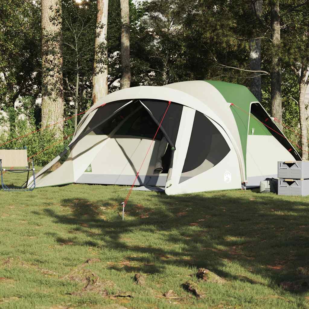 VidaXL Tenda Tunnel 6 Posti Impermeabile Verde 3/4