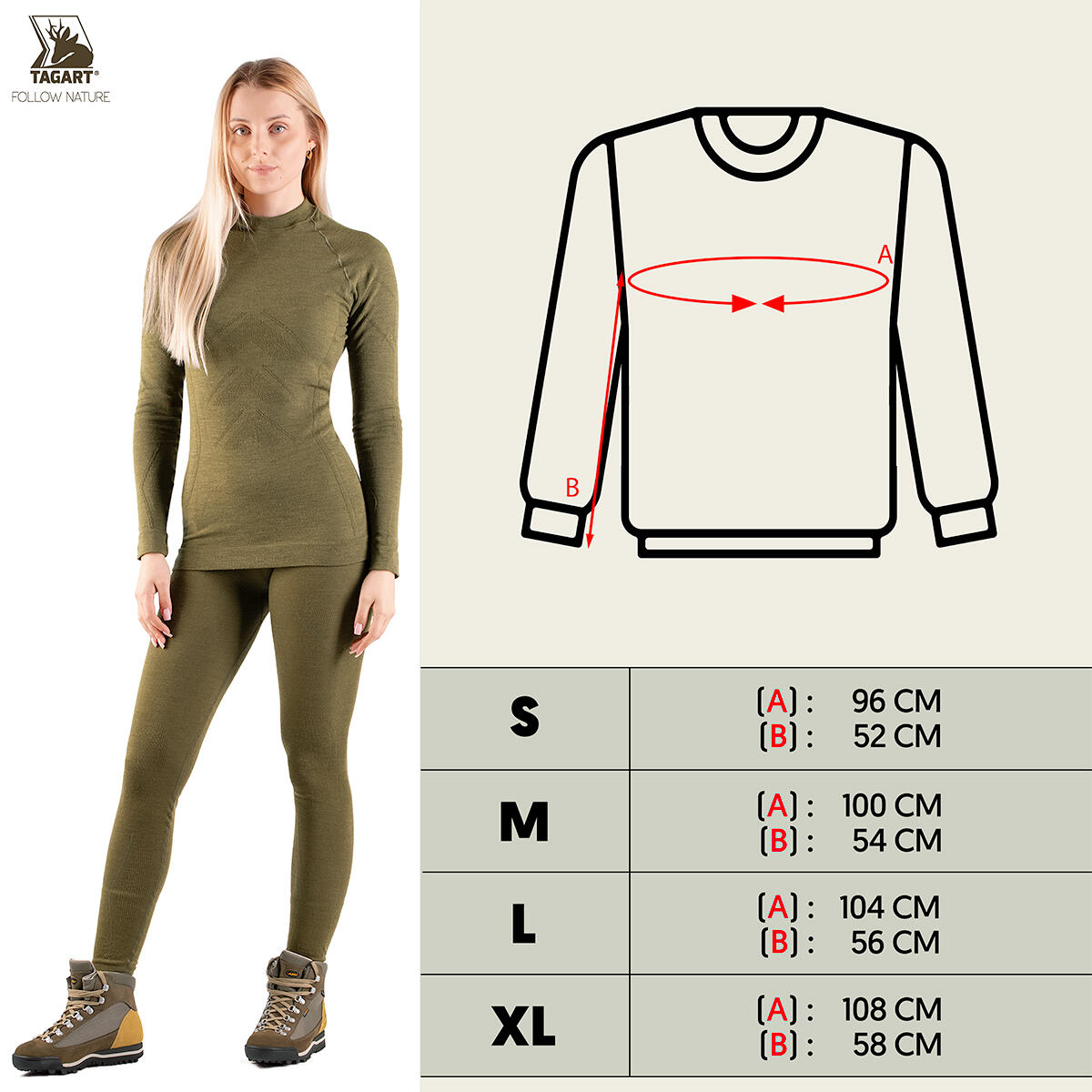 T-shirt à manches longues pour femmes Tagart Greenland en laine mérinos 2/5