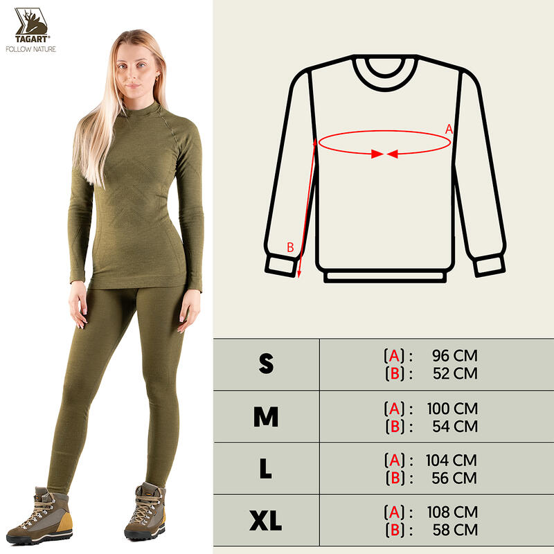 Tricou cu mânecă lungă Greenland Merino din lână Merino