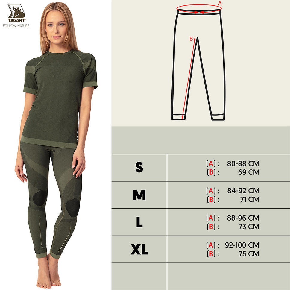 Legginsy turystyczne damskie Tagart Woodsman Lady termoaktywne