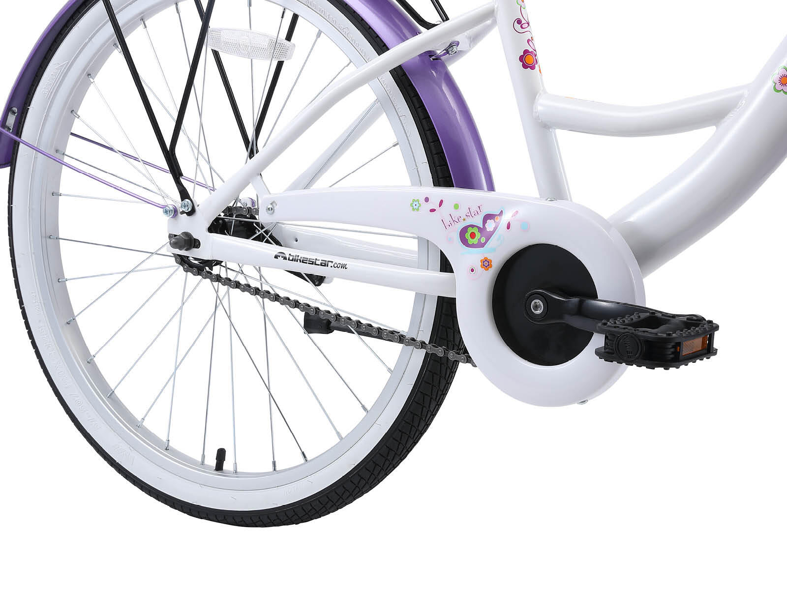 Bikestar kinderfiets Classic 24 inch lila/wit 4/7