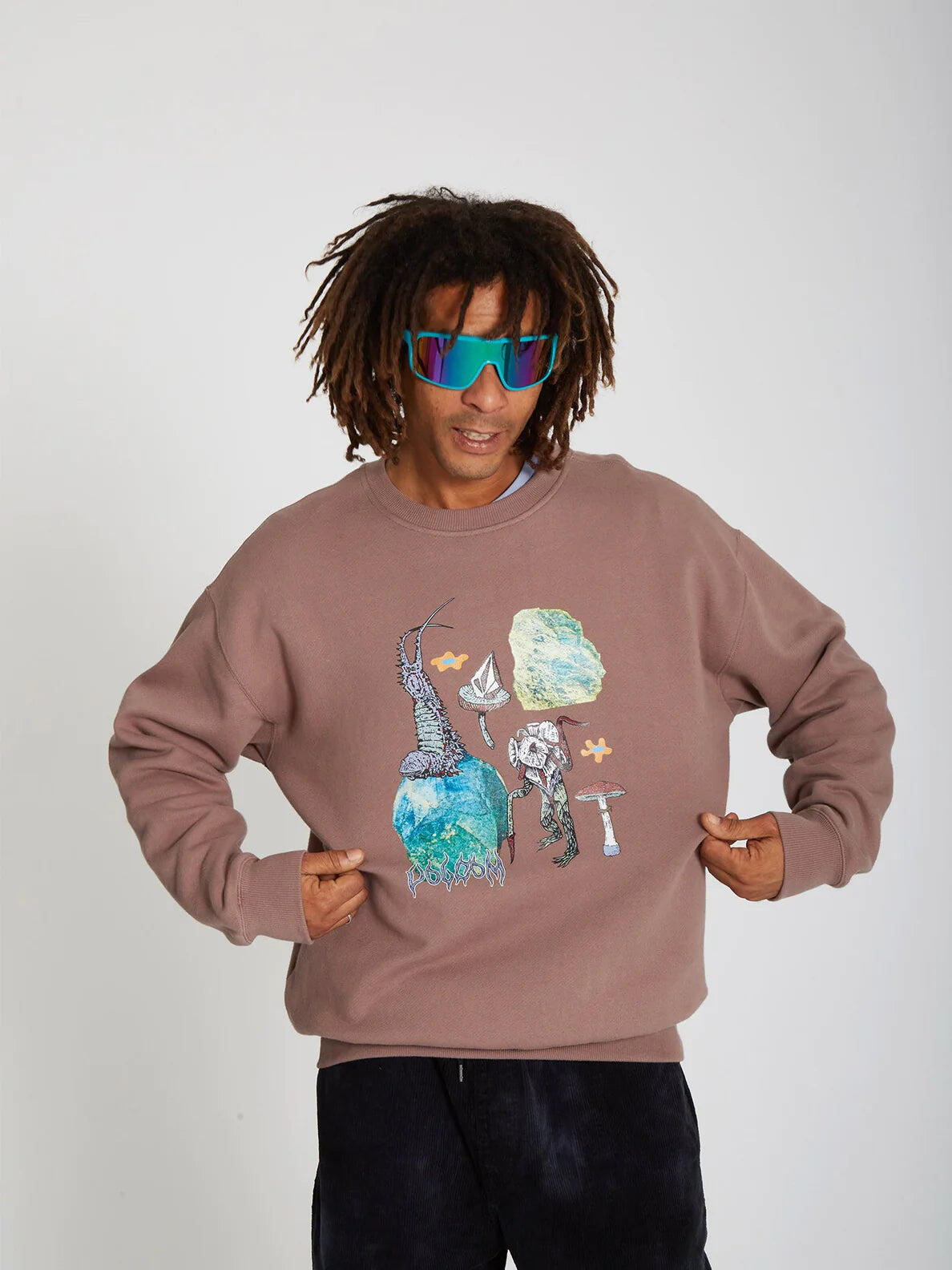 Sudadera - Skate - Unisex - Corte regular - Marrón 3/4