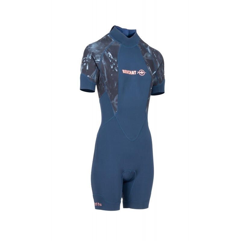 Beuchat - Atoll Shorty -zd Seaweed|femme - Combinaison Shorty - Bleu - 44 L - Decathlon