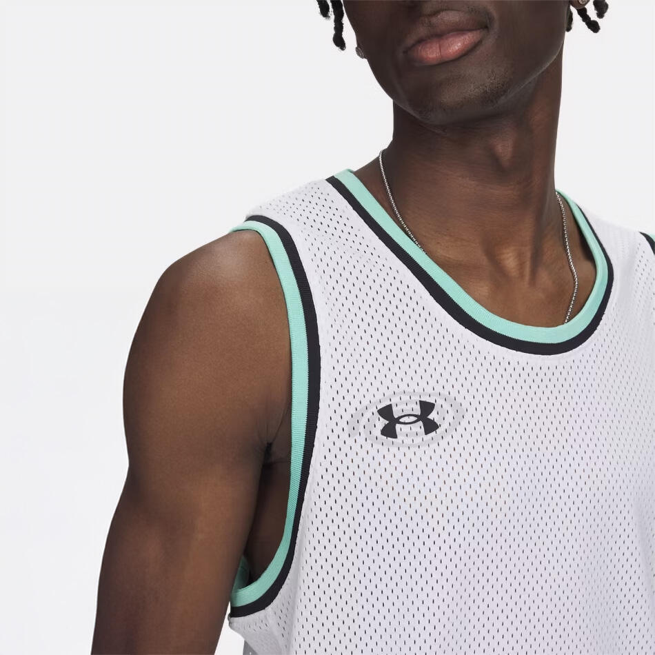 Regata UA Zone Pro Mesh Graphic masculina Branca 3/3