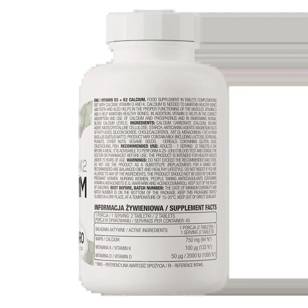 OstroVit Vitamin D3 + K2 Calcium 90 Tabs 3/3