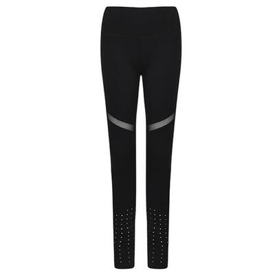 Dames leggings met panelen (zwart)