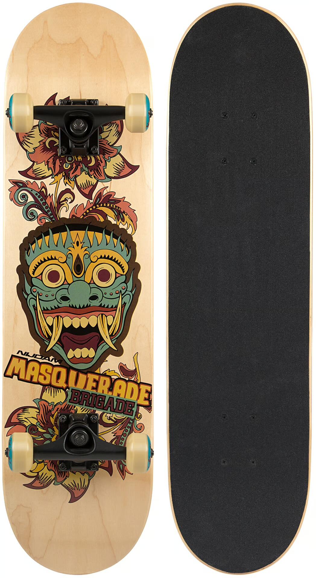 Skateboard Nijdam Masquerade Brigade, multicolor, 79 x 20 cm