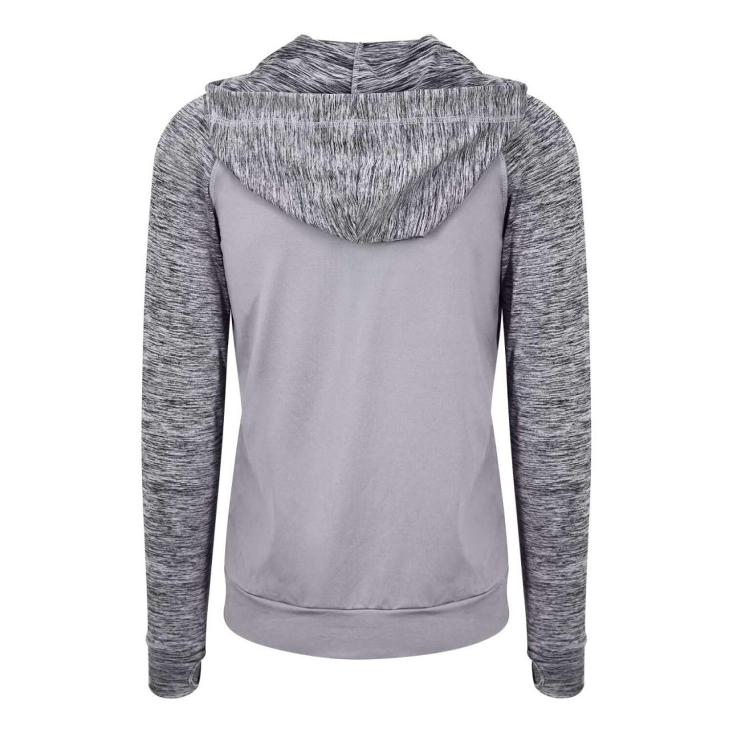 Felpa Con Cappuccio E Zip Intera Aderente Contrasto Uomo Just Cool Grigio Grigio 2/2