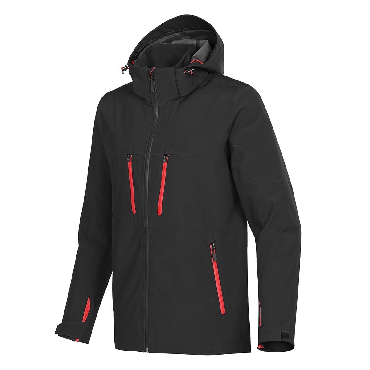 Casaco Patrol Soft Shell para homem (Preto / Vermelho Brilhante) 3/3