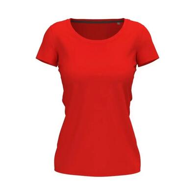 Dames stretch tshirt (zwart opaal)