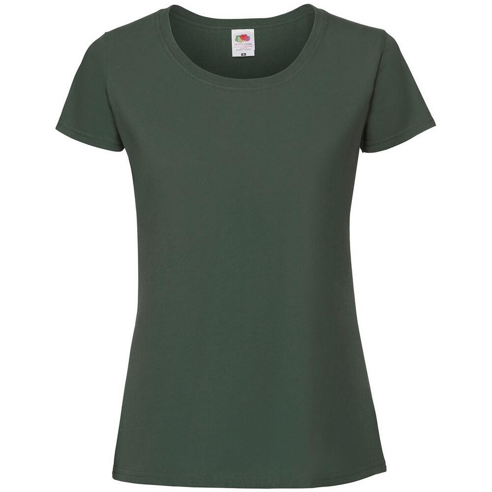 Womens/Ladies Iconic 190 TShirt (Bottle Green) 1/2