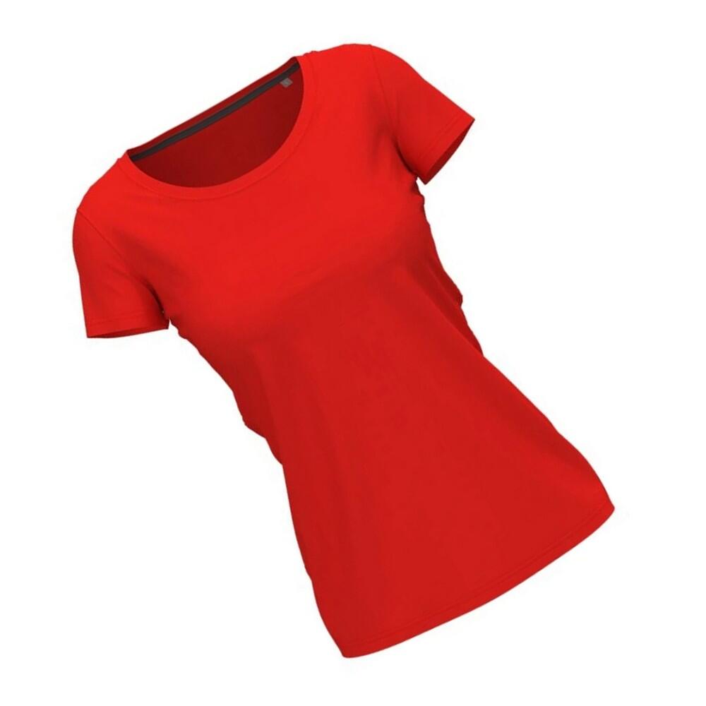 Camisola Esticada para Mulheres/Ladias (Vermelho Escarlate) 2/2