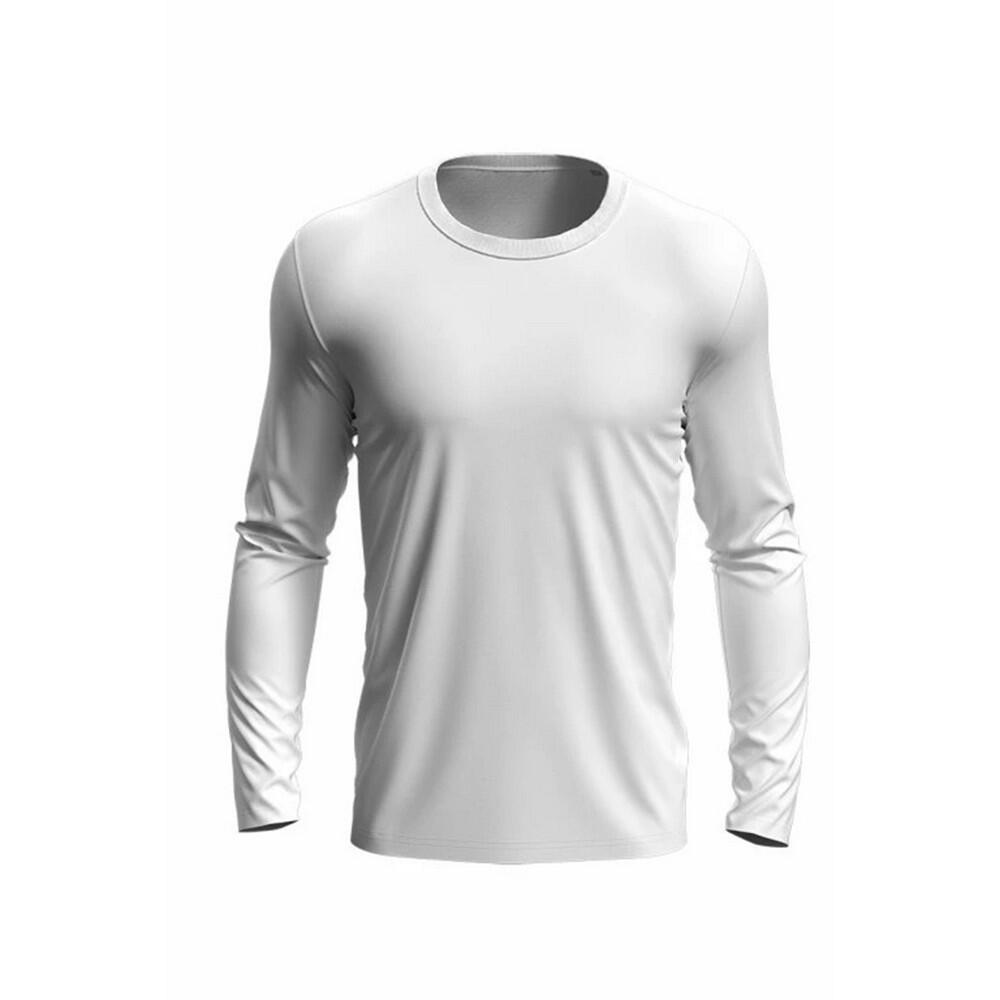 T-shirt de manga comprida morgan para homem branco