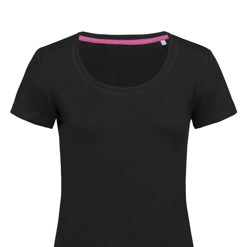 Dames Stretch Tshirt (Zwart Opaal) 2/2