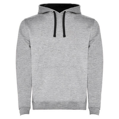 Heren urban hooded sweatshirt (flesgroen/heather grijs)