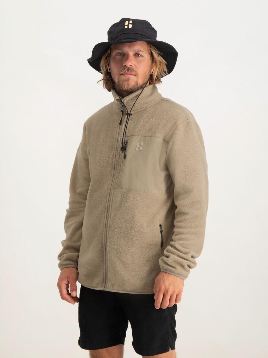 POEDERBAAS Fleece Vest voor Heren Four Seasons Zand