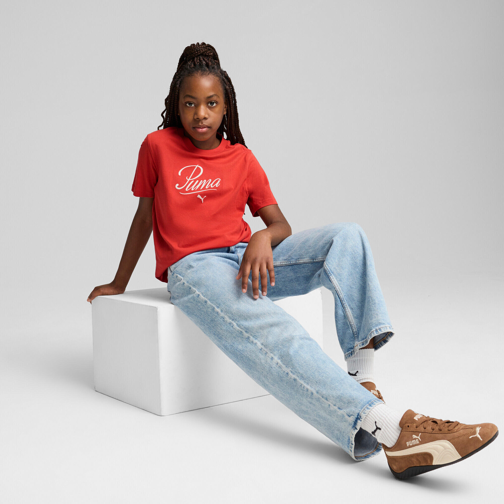 T-shirt da bambina Puma ESS Script 2/5