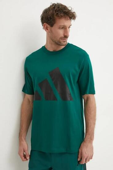 T-shirt uomo adidas essentials big logo - verde