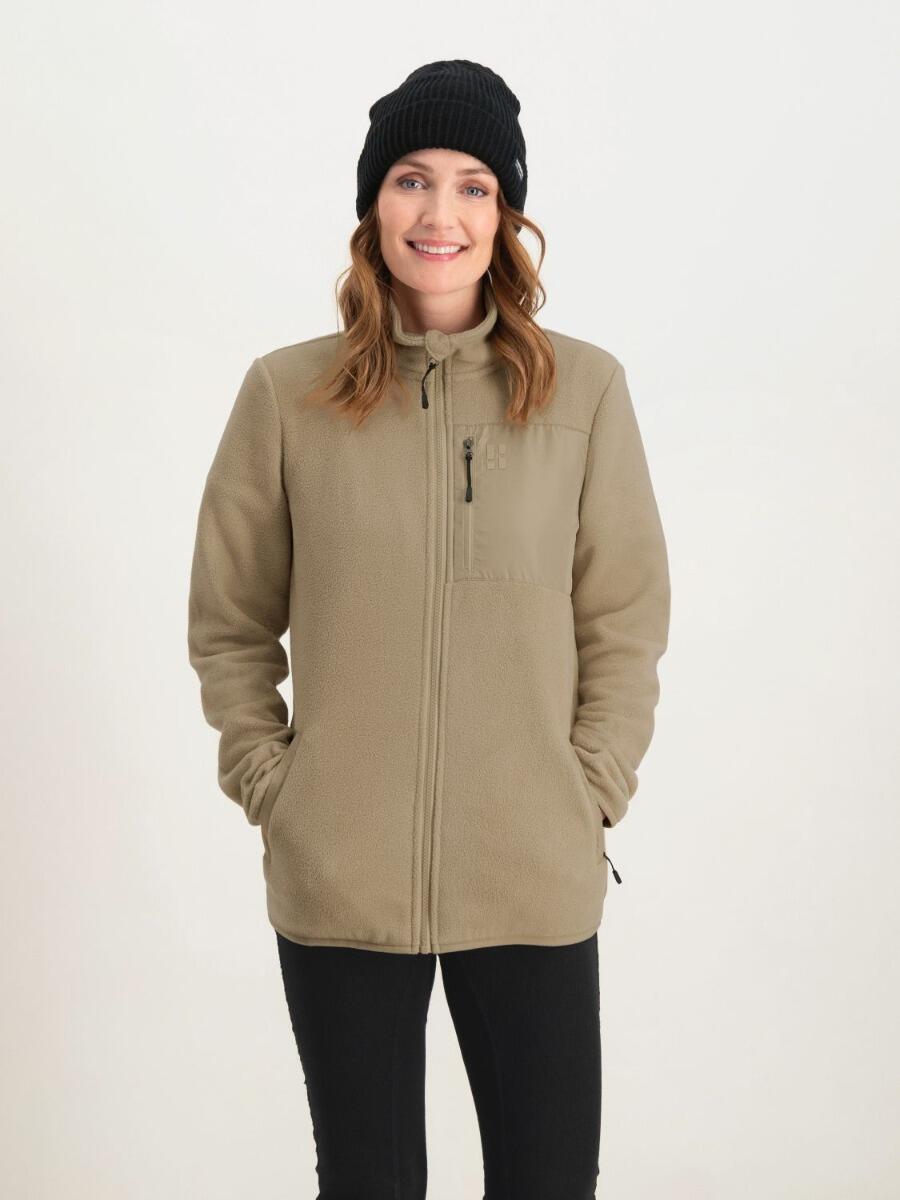 POEDERBAAS Fleece Vest voor Dames Four Seasons Zand