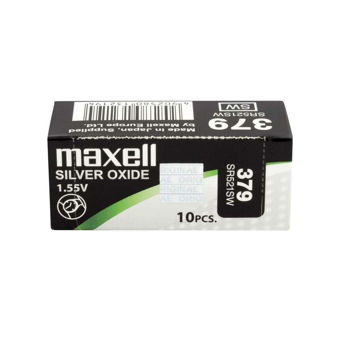 Pilhas de botão maxell sr521sw 379 pilhas de botão
