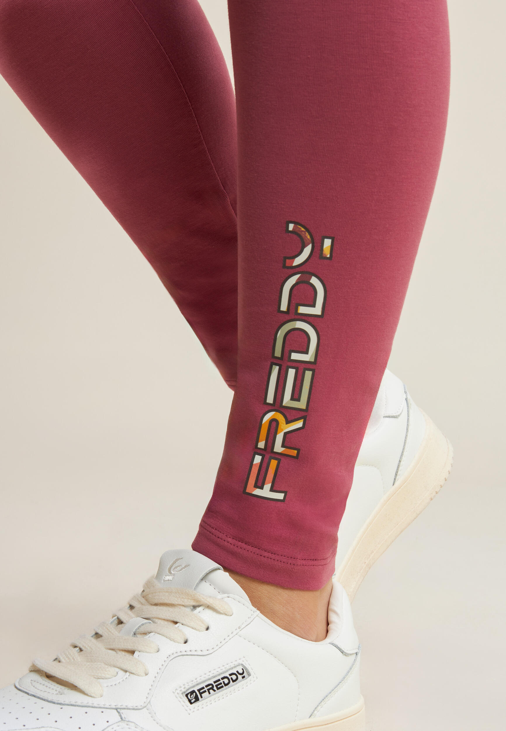 Leggings 7/8 Vita Alta con Logo Multicolor 5/5