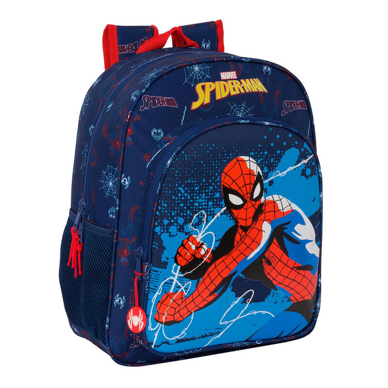 Mochila Escolar Spider-Man Neon Azul marino
