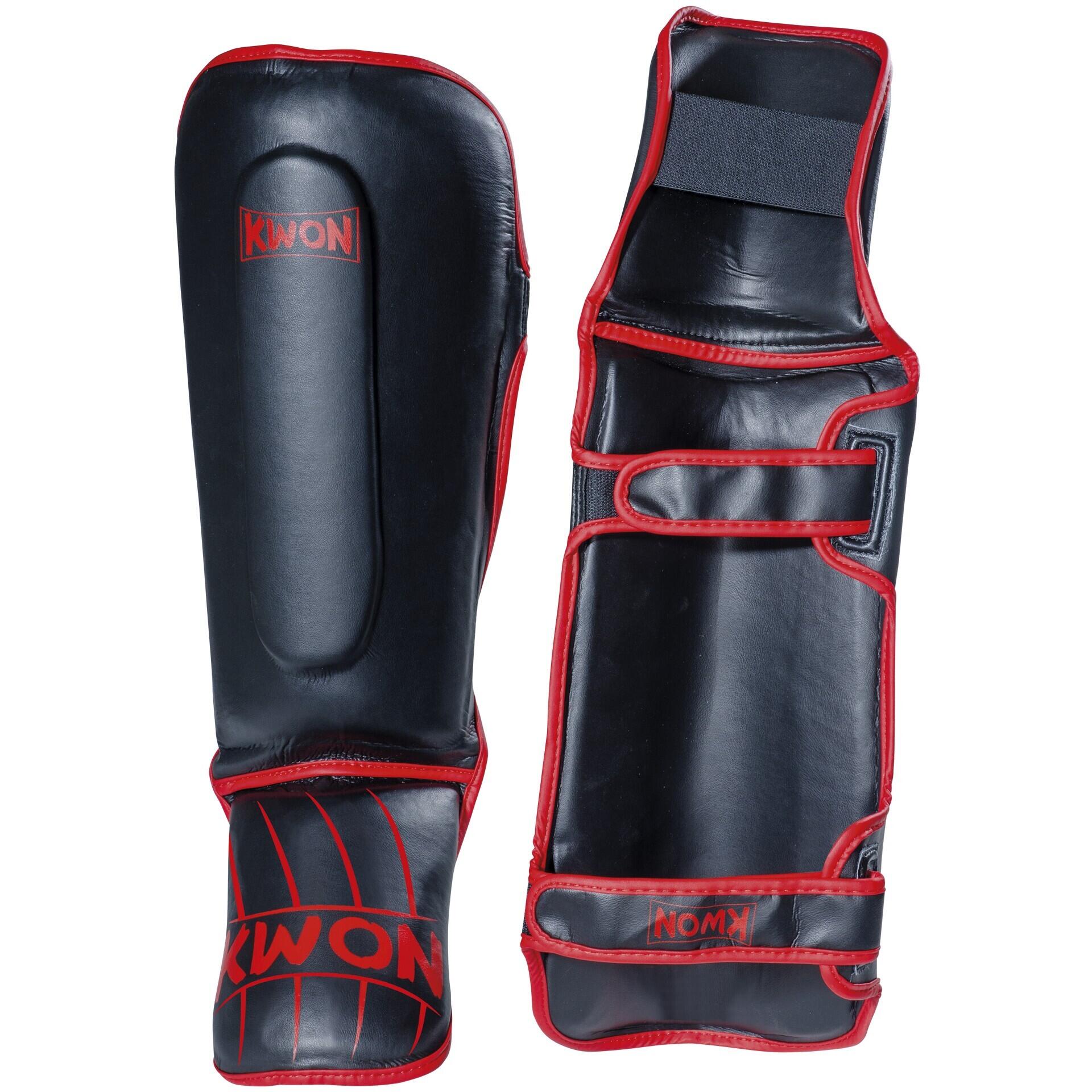 Kwon - Protège-tibias Boxe Thaï Kwon Scratch - Protège Tibia Et Pied - Noir - 48 Xl - Decathlon