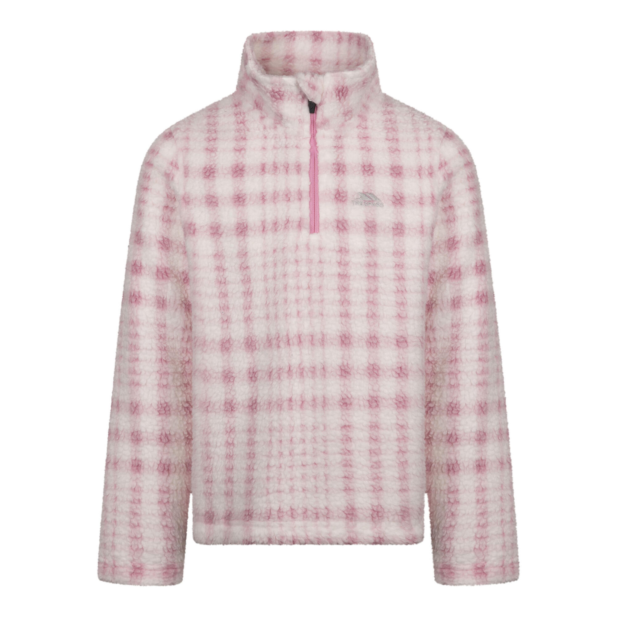 TRESPASS Childrens/Kids Booker AT200 Half Zip Fleece Top (Sweet Pink)
