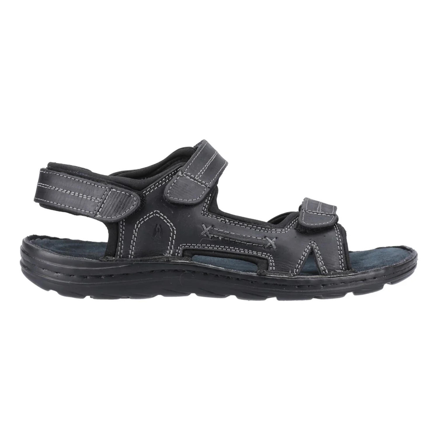 Mens Alistair Leather Sandals (Black) 4/5